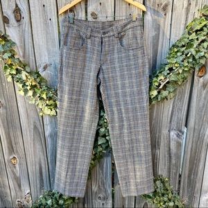 VERSACE COLLECTION Women’s Glen Plaid Wool Pants Size 48/12